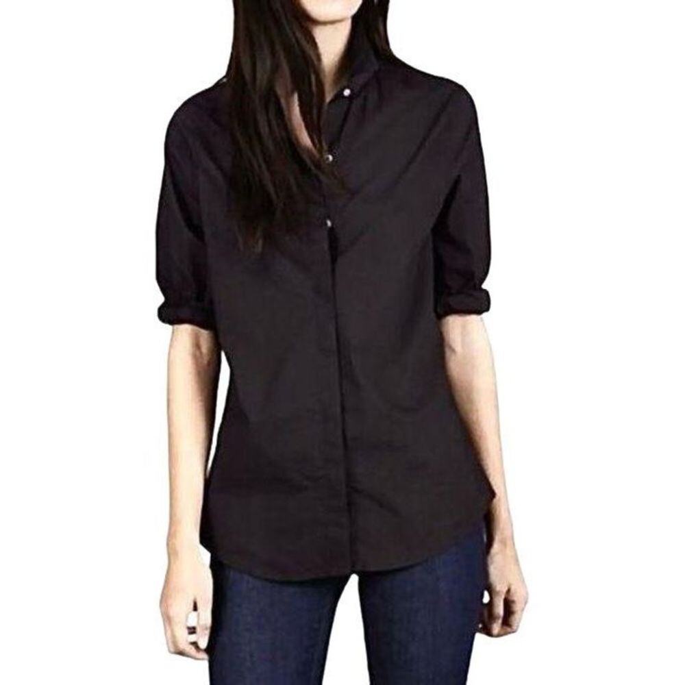 Everlane The Button Down Cotton Shirt, Size Small in Black NWOT - Picture 2 of 6